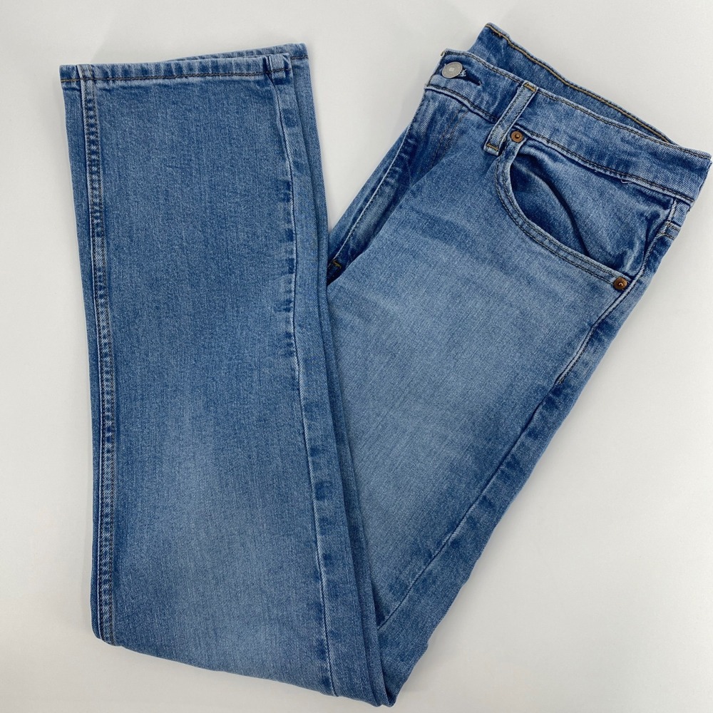 Levi's 513 Slim Straight Jeans Mens Tag 34x32 Fits 33x31 Blue Stretch Chore
